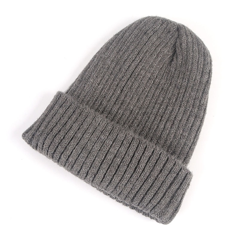 Ribbed Knit Beanie — One Size